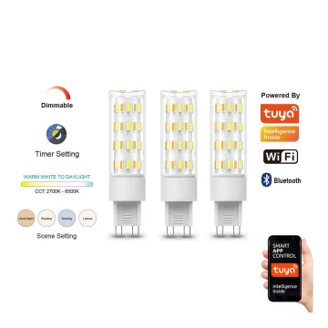 Immax NEO 07763C - ΣΕΤ 3x Λαμπτήρας Dimming LED NEO LITE G9/4W/230V 2700-6500K Wi-Fi Tuya