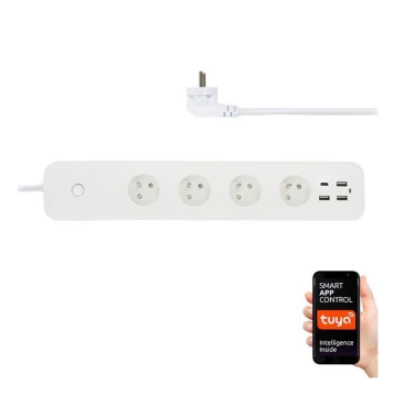 Immax NEO 07771L- Πολύπριζο NEO LITE Smart 4AC+3xUSB+1xUSB C Wi-Fi Tuya