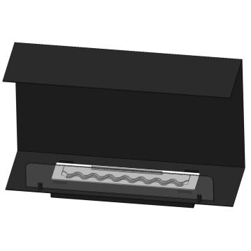 InFire - Εντοιχιζόμενο τζάκι Βιοαιθανόλης BIO 80x45 cm 3kW μαύρο