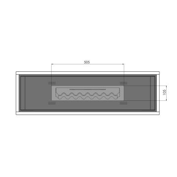 InFire -Τζάκι Βιοαιθανόλης BIO 100x47 cm 3kW βιομηχανικού στυλ