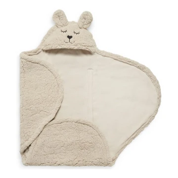 Jollein - Κουβέρτα αγκαλιάς fleece Bunny 100x105 cm Nougat