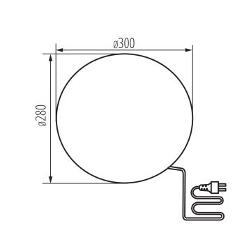 Λάμπα εξωτερικού χώρου STONO 1xE27/25W/230V διάμετρος 30 cm IP65