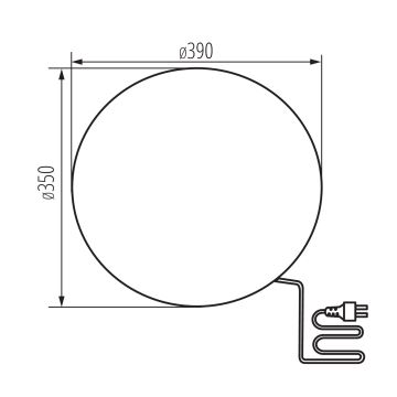 Λάμπα εξωτερικού χώρου STONO 1xE27/25W/230V διάμετρος 39 cm IP65