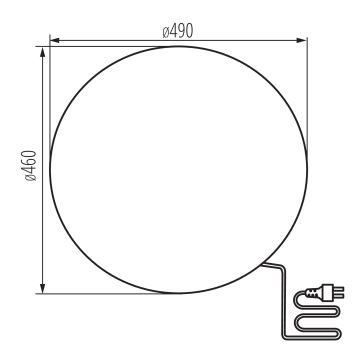 Λάμπα εξωτερικού χώρου STONO 1xE27/25W/230V διάμετρος 49 cm IP65