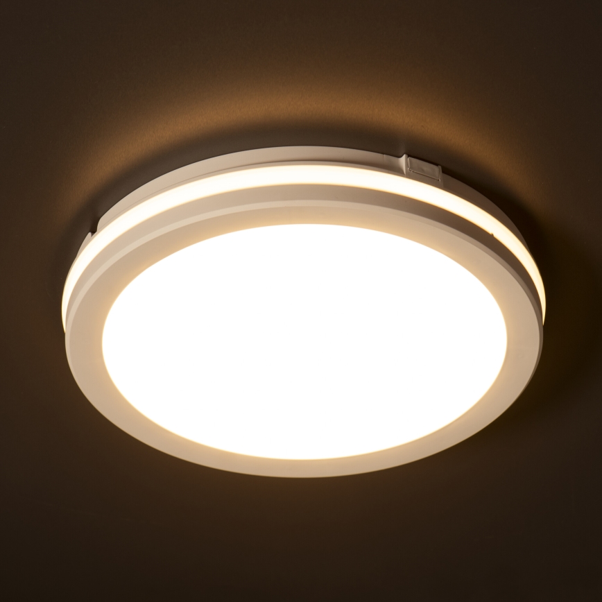 Φωτιστικό οροφής εξωτερικού χώρου LED BENO ECO LED/12W/230V 3000/4000/6500K διάμετρος 20 cm IP65 λευκό