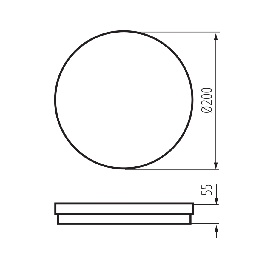 Φωτιστικό οροφής εξωτερικού χώρου LED BENO ECO LED/12W/230V 3000/4000/6500K διάμετρος 20 cm IP65 λευκό