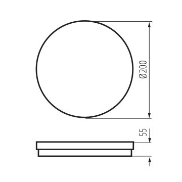 Φωτιστικό οροφής εξωτερικού χώρου LED BENO ECO LED/20W/230V 3000/4000/6500K διάμετρος 20 cm IP65 λευκό