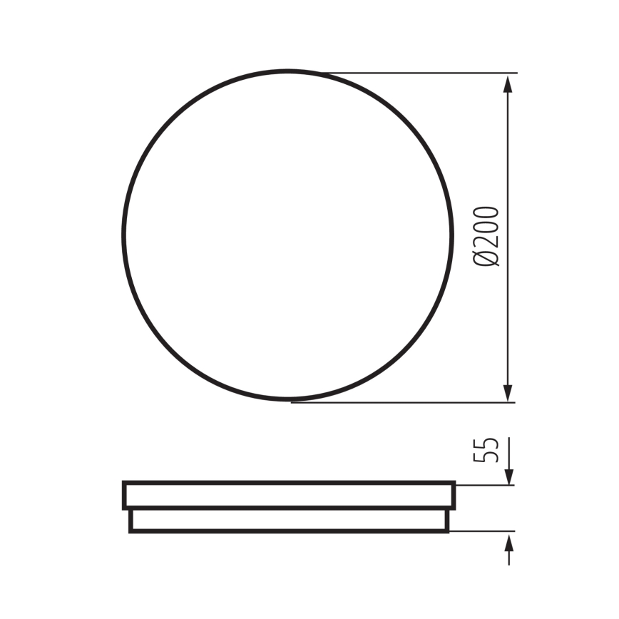 Φωτιστικό οροφής εξωτερικού χώρου LED BENO ECO LED/20W/230V 3000/4000/6500K διάμετρος 20 cm IP65 λευκό