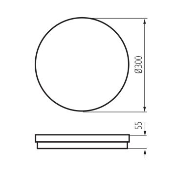 Φωτιστικό οροφής εξωτερικού χώρου LED BENO ECO LED/30W/230V 3000/4000/6500K διάμετρος 30 cm IP65 λευκό