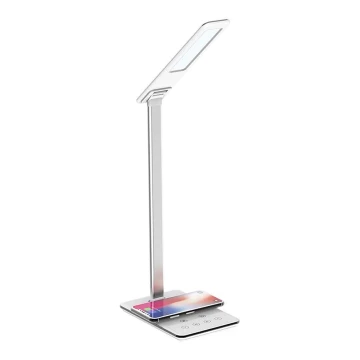 LED Dimmable επιτραπέζια λάμπα αφής με ασύρματη φόρτιση JOY LED/6W/230V + USB λευκό