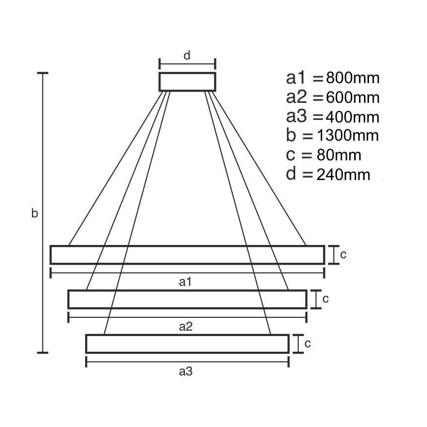 Led Dimmable κρεμαστό φωτιστικό οροφής LED/240W/230V 3000-6500K + τηλεχειριστήριο