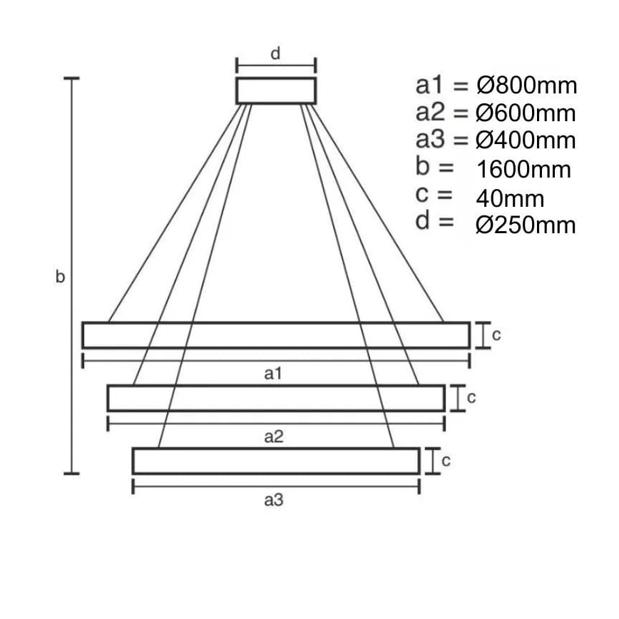 Led Dimmable κρεμαστό φωτιστικό οροφής LED/45W/230V 3000-6500K + τηλεχειριστήριο