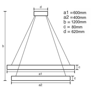 Led Dimmable κρεμαστό φωτιστικό οροφής LED/50W/230V 3000-6500K + τηλεχειριστήριο