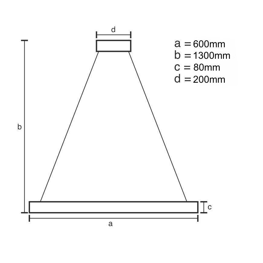 Led Dimmable κρεμαστό φωτιστικό οροφής LED/50W/230V 3000-6500K + τηλεχειριστήριο