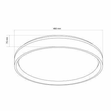 Φωτιστικό οροφής μπάνιου dimming LED JADWIGA LED/72W/230V 3000-6000K IP44 + τηλεχειριστήριο