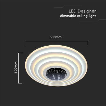 LED Dimmable φωτιστικό οροφής LED/125W/230V 3000-6500K + τηλεχειριστήριο