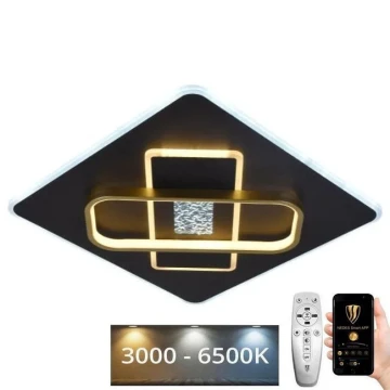 LED Dimmable φωτιστικό οροφής LED/90W/230V 3000-6500K μαύρο + τηλεχειριστήριο