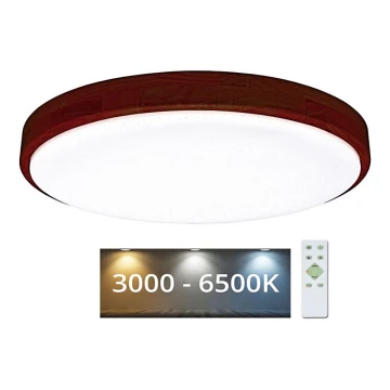 LED Dimmable φωτιστικό οροφής LENA LED/60W/230V 3000-6500K δρυς + τηλεχειριστήριο