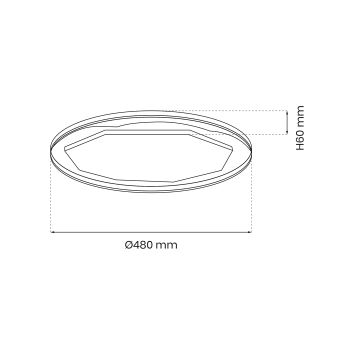 LED Dimmable φωτιστικό οροφής OPTIMA LED/52W/230V 3000-6000K + τηλεχειριστήριο