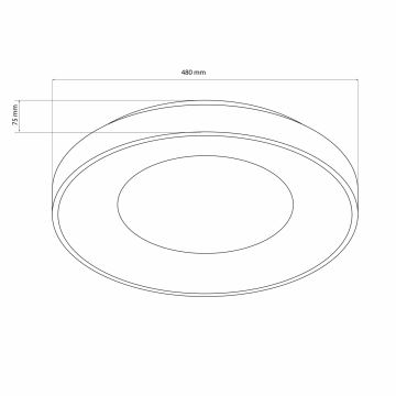 Φωτιστικό οροφής μπάνιου dimming LED WITOLD LED/72W/230V 3000-6000K IP44 + τηλεχειριστήριο