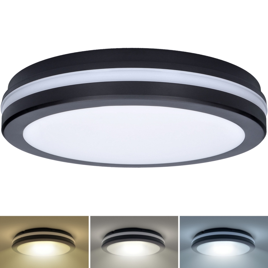 LED Dimmable φωτιστικό οροφής εξωτερικού χώρου LED/18W/22W/26W/230V 3000/4000/6500K IP65 μαύρο