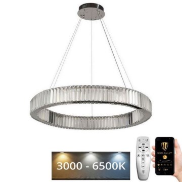 LED Dimming κρύσταλλο πολύφωτο on a string LED/50W/230V 3000-6500K χρώμιο + τηλεχειριστήριο