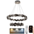 LED Dimming κρύσταλλο πολύφωτο on a string LED/65W/230V 3000-6500K χρώμιο + τηλεχειριστήριο