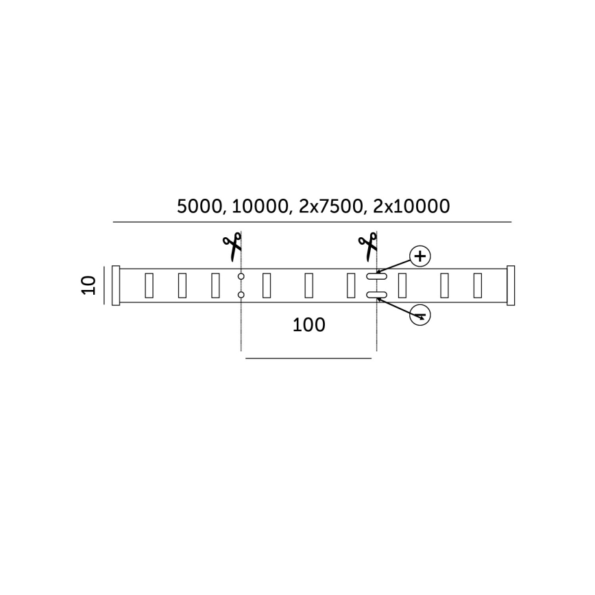 LED RGB Dimmable ταινία LED/25,2W/230V 15 m + τηλεχειριστήριο