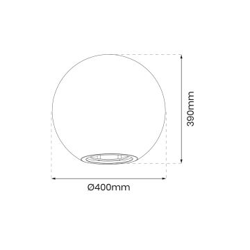 LED RGB Dimmable φωτιστικό εξωτερικού χώρου GLOBO 1xE27/8,5W/230V δ. 40 cm IP44 + τηλεχειριστήριο