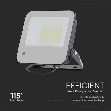 LED RGBW Dimming προβολέας LED/50W/230V IP65 γκρι + τηλεχειριστήριο