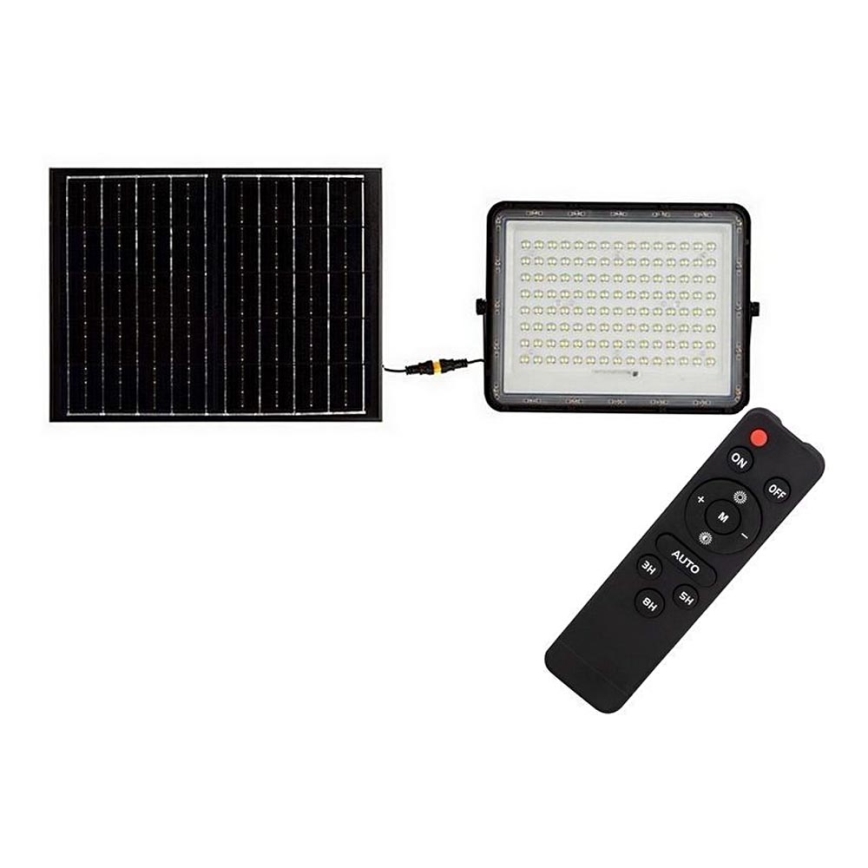 LED Εξωτερικού χώρου solar προβολέας  LED/20W/3,2V 6400K μαύρο IP65 + τηλεχειριστήριο