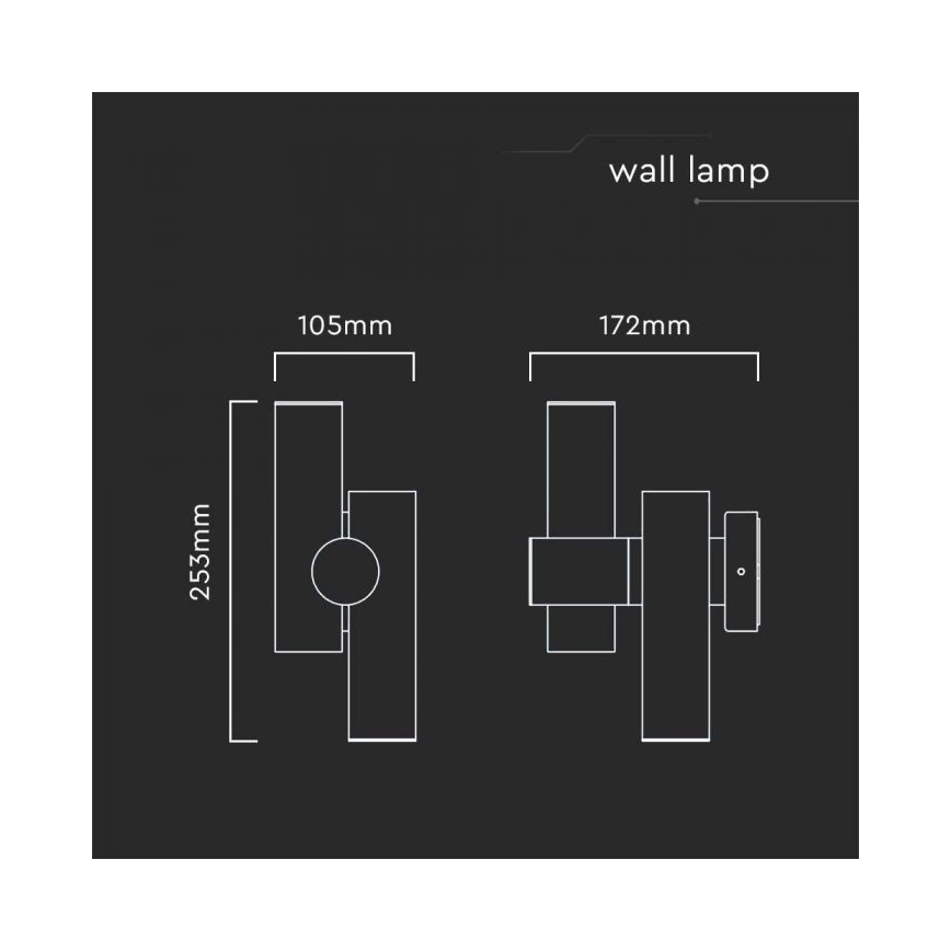 LED Εξωτερικού χώρου wall flexible φωτιστικό σποτ 2xLED/3W/230V 4000K IP44 λευκό