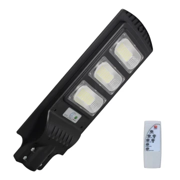 LED Ηλιακό φωτιστικό κήπου με αισθητήρα STREET LED/10W/3,2V IP65 + τηλεχειριστήριο