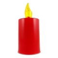 LED Κερί LED/2xAA θερμό λευκό 10,8 cm κόκκινο