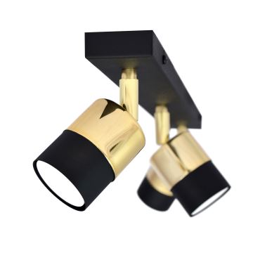 LED Σποτ TUBSSON 3xGU10/4,8W/230V μαύρο/χρυσαφί