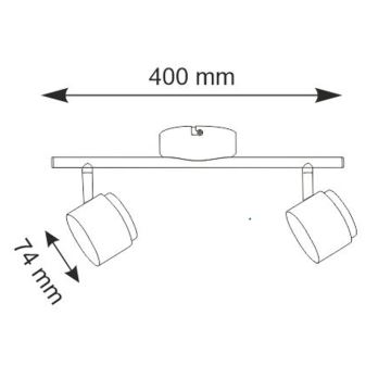 LED Σποτ με 2 φώτα KUBIK 2xLED/4,2W/230V λευκό