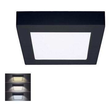 LED Φωτιστικό οροφής LED/12W/230V 3000/4000/6000K μαύρο στενόμακρο