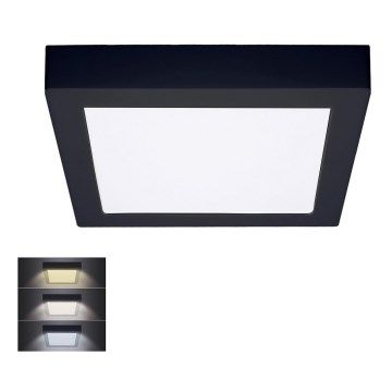 LED Φωτιστικό οροφής LED/18W/230V 3000/4000/6000K μαύρο στενόμακρο