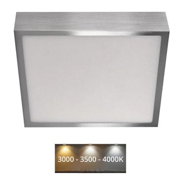 LED Φωτιστικό οροφής NEXXO LED/21W/230 3000/3500/4000K 22,5x22,5 cm χρώμιο