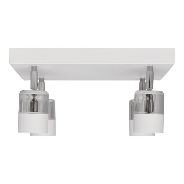 LED Φωτιστικό σποτ LED TUBSSON 4xGU10/4,8W/230V λευκό/γυαλιστερό χρώμιο