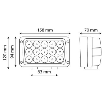 LED Φωτιστικό σποτ αυτοκινήτου EPISTAR LED/45W/10-30V IP67 6000K