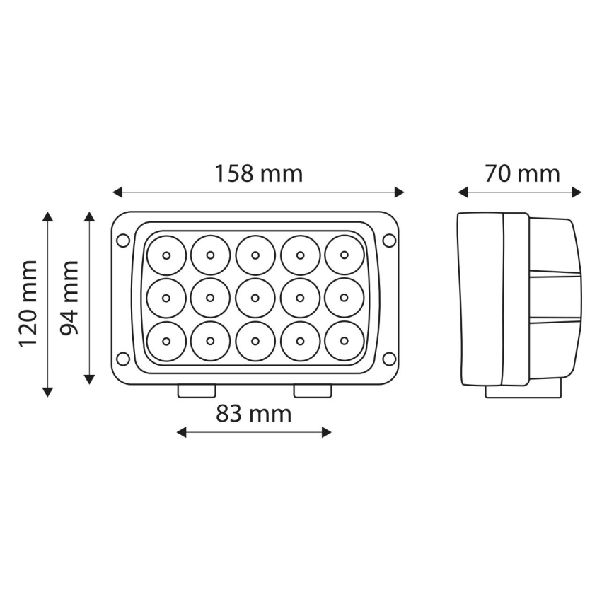 LED Φωτιστικό σποτ αυτοκινήτου EPISTAR LED/45W/10-30V IP67 6000K