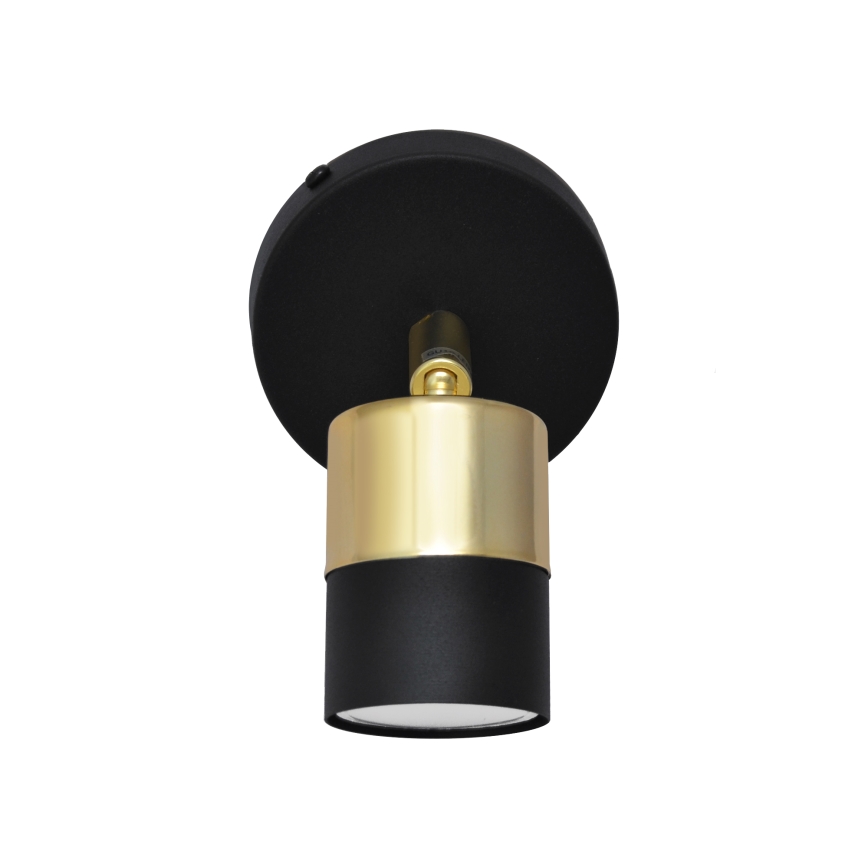 LED Φωτιστικό σποτ τοίχου LED TUBSSON 1xGU10/4,8W/230V μαύρο/χρυσαφί