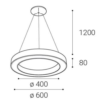 LED2 - Led Dimmable κρεμαστό φωτιστικό οροφής SATURN LED/50W/230V 3000K/4000K λευκό