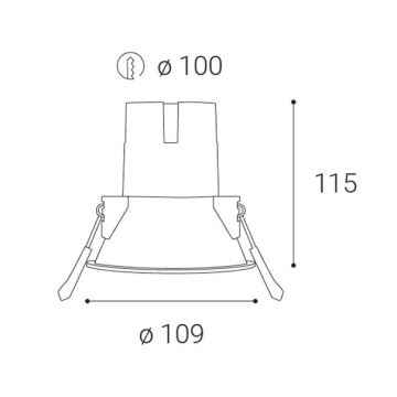 LED2 - Κρεμαστό φωτιστικό οροφής μπάνιου LED ZERO LED/10W/230V 3000K CRI 95 IP43 μαύρο διάμετρος 10,9 cm