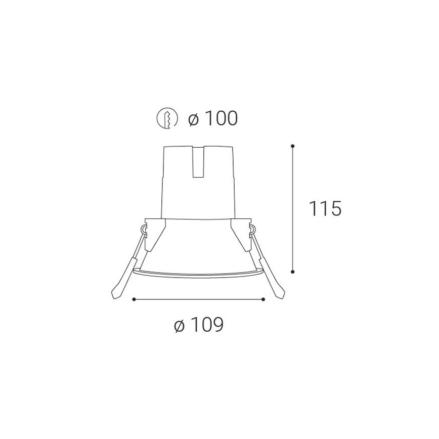 LED2 - Κρεμαστό φωτιστικό οροφής μπάνιου LED ZERO LED/10W/230V 3000K CRI 95 IP43 μαύρο διάμετρος 10,9 cm