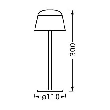 Ledvance -LED Dimmable φωτιστικό εξωτερικού χώρου επαναφορτιζόμενο TABLE LED/2,5W/5V IP54 κόκκινο