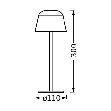 Ledvance - LED Dimmable φωτιστικό εξωτερικού χώρου επαναφορτιζόμενο TABLE LED/2,5W/5V IP54 μπεζ