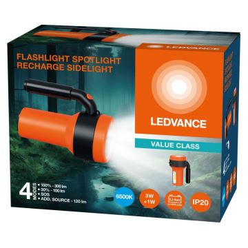 Ledvance - Επαναφορτιζόμενος φακός LED με power bank FLASHLIGHT LED/3W/5V 2400mAh