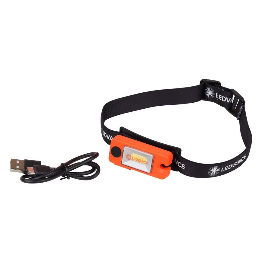 Ledvance - Επαναφορτιζόμενος φακός κεφαλής LED FLASHLIGHT LED/1,3W/5V 250mAh